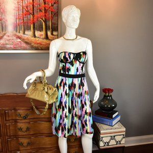Akira Frame Bustier Multicolor Dress